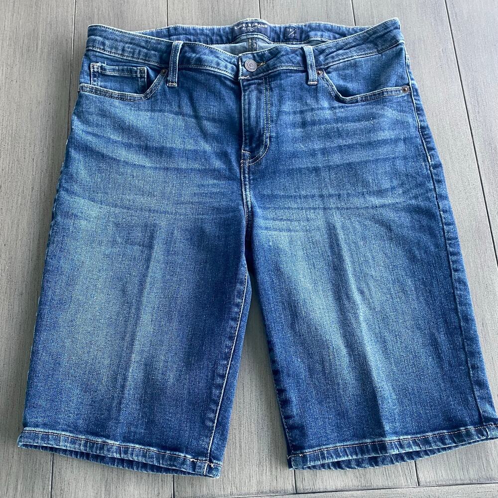 Lucky Brand Bermuda Denim Shorts • Dark Wash • Women’s 12 • 11" Inseam